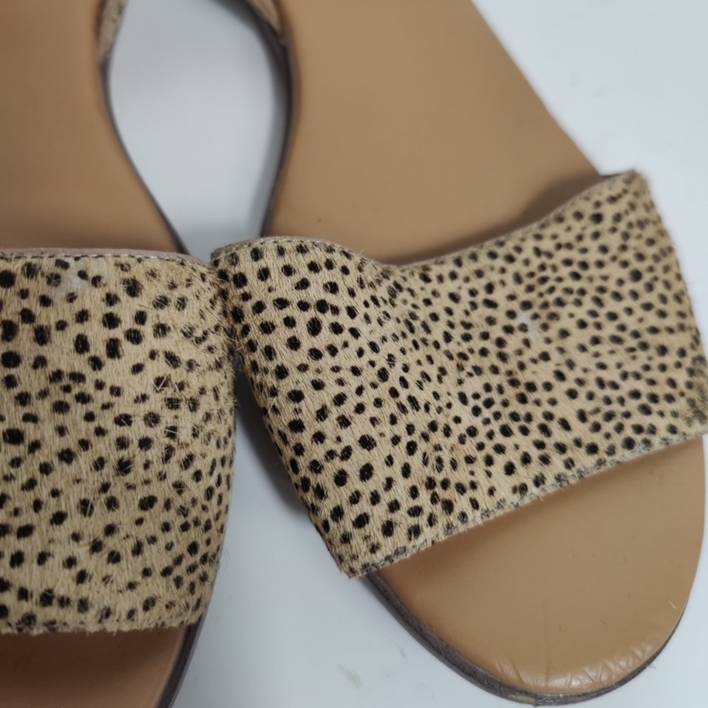 J. Crew d'Orsay Style Calf Hair Style Dotted Sandals Size 9 - Picture 5 of 9